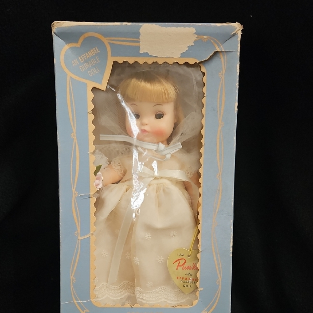 Effanbee Punkin  Doll in White Dress
